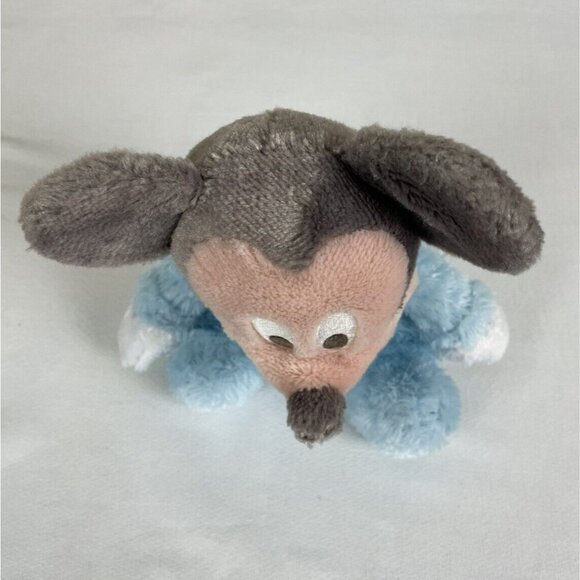 Disney Parks Baby Blue Mickey Mouse 9 in Rattle Plush Stuffed Lovie Long Pile - Picture 8 of 9